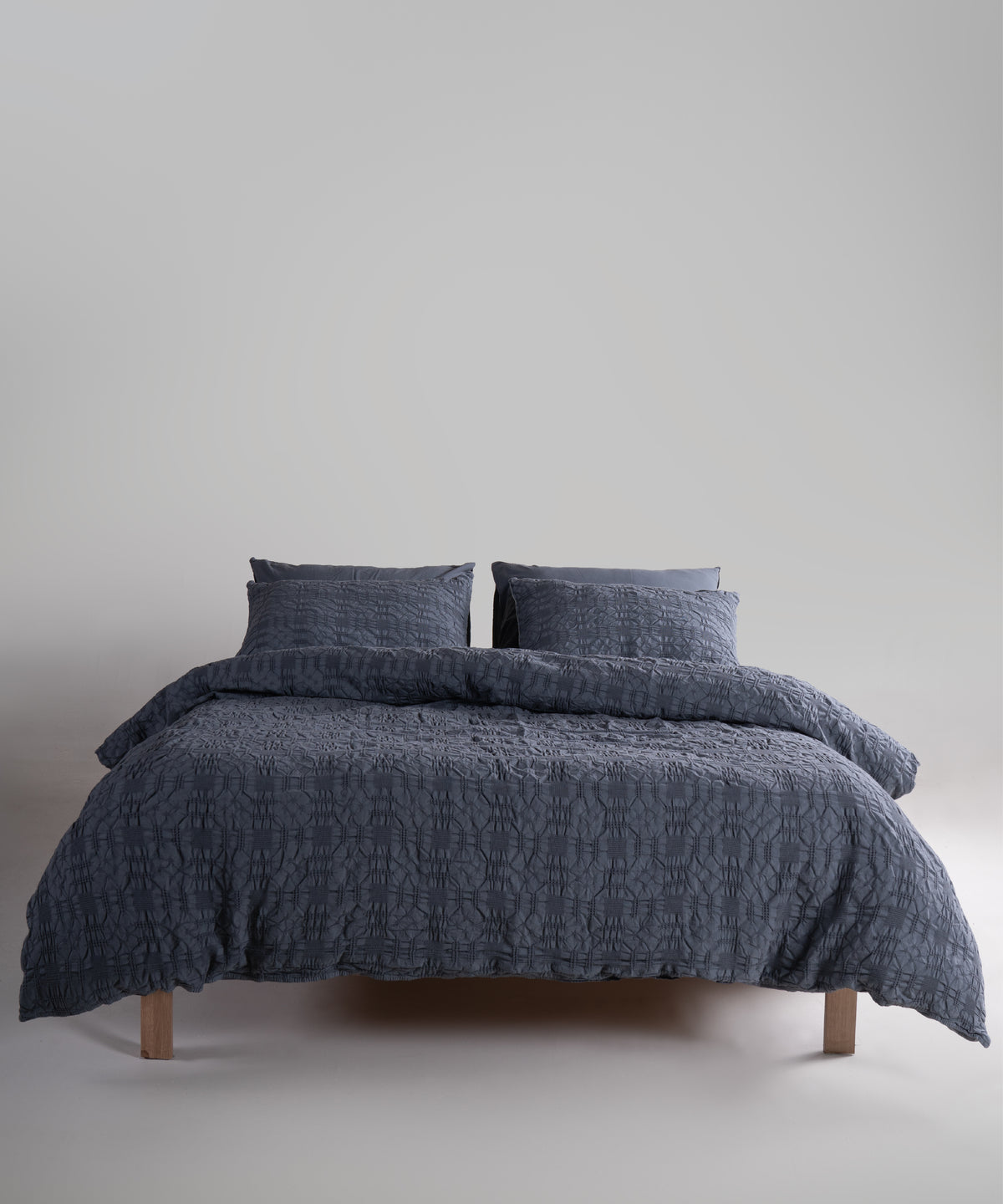 LIMASSO %100 Pamuk Stonewashed Jakarlı Kristal Desenli Nevresim Takımı - Crystal Castle Rock
