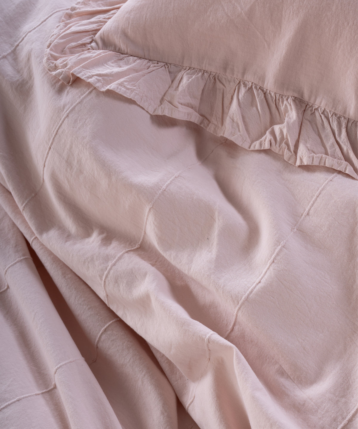 LIMASSO %100 Pamuk Stonewashed Fırfırlı Nevresim Takımı - İdelia Pristine