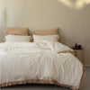LIMASSO %100 Pamuk Stonewashed Fırfırlı Nevresim Takımı - Odesia Beige