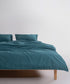 Dark Green stonewashed %100 pamuk çift kişilik nevresim takımı
