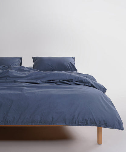 Natural Grey rengi stonewashed %100 pamuk çift kişilik nevresim takımı
