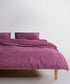 Raspberry rengi stonewashed %100 pamuk çift kişilik nevresim takımı