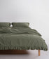 Capulet Olive stonewashed fırfırlı çift kişilik nevresim takımı genel görünüm