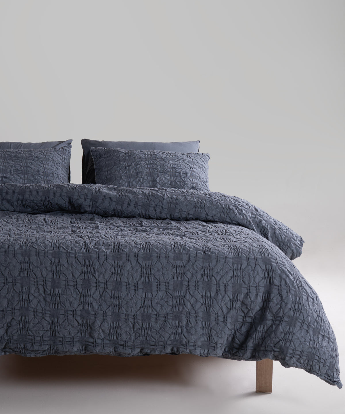 LIMASSO %100 Pamuk Stonewashed Jakarlı Kristal Desenli Nevresim Takımı - Crystal Castle Rock
