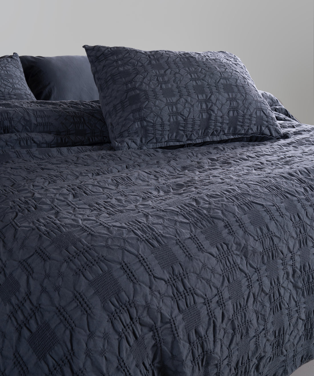 LIMASSO %100 Pamuk Stonewashed Jakarlı Kristal Desenli Nevresim Takımı - Crystal Castle Rock
