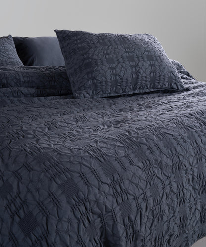 LIMASSO %100 Pamuk Stonewashed Jakarlı Kristal Desenli Nevresim Takımı - Crystal Castle Rock