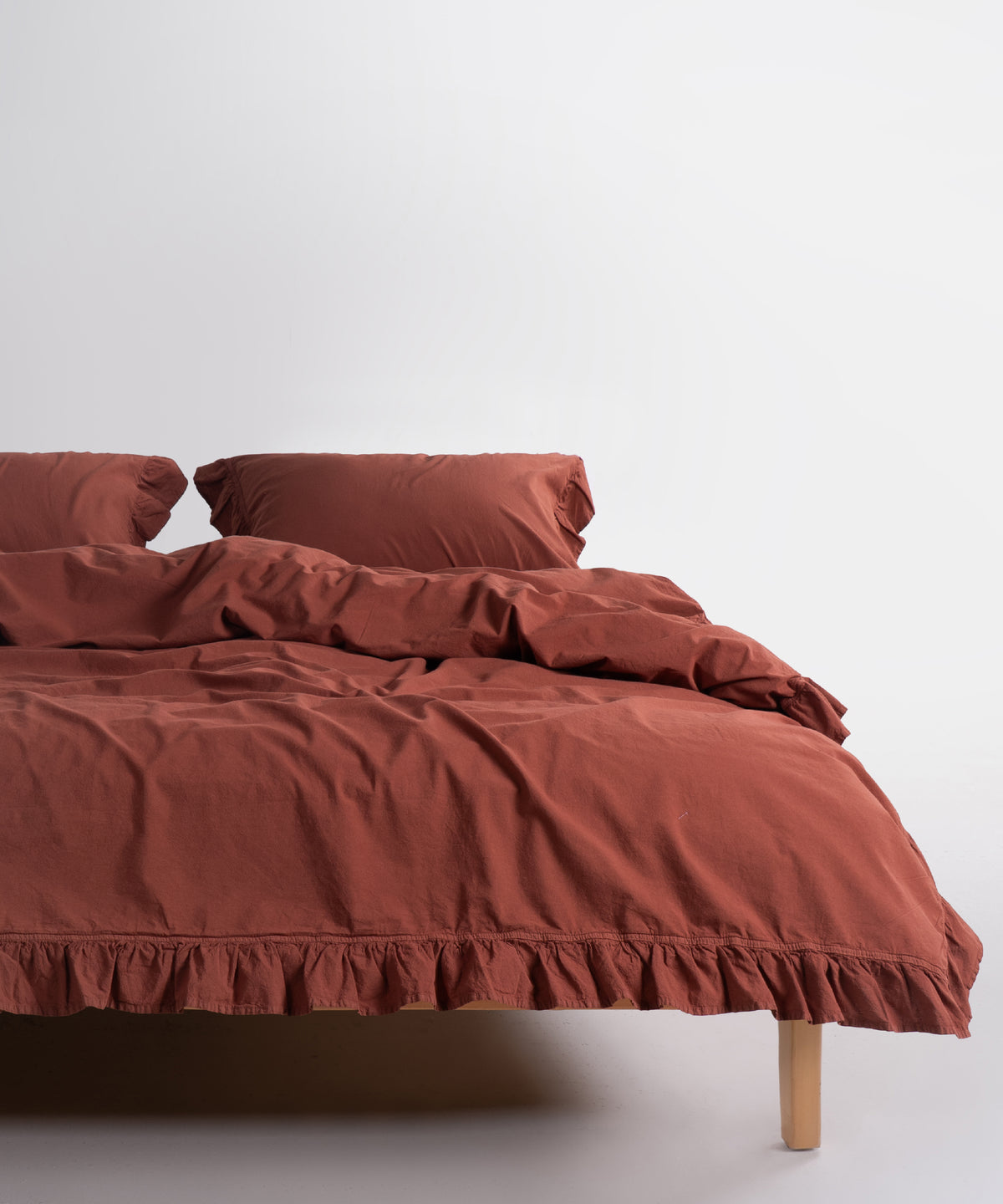 Cinnamon Stick stonewashed %100 pamuk fırfırlı nevresim takımı