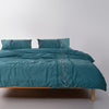 LIMASSO %100 Pamuk Stonewashed Nakışlı ve Püsküllü Nevresim Takımı - Lucyna Dark Green