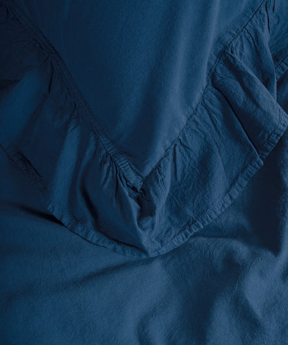 Dress Blue geniş düz çarşaf ve tam takım nevresim yerleşimi