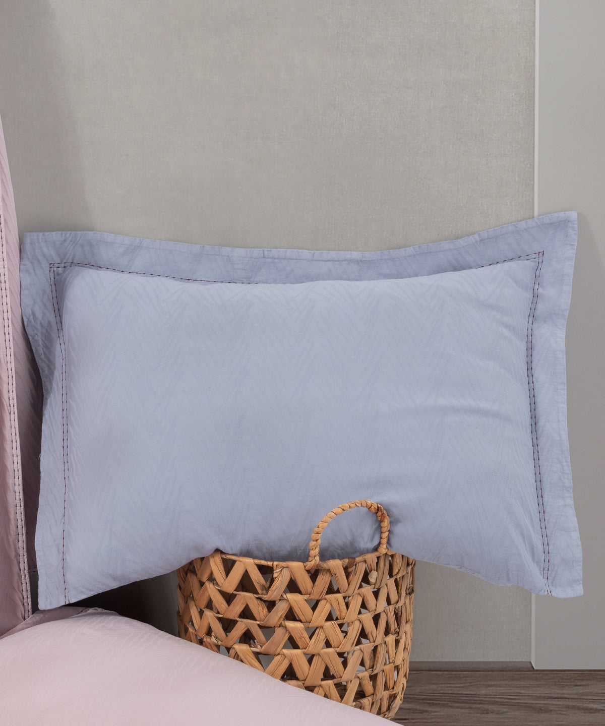 Green Home %100 Pamuk Saten Stonewashed 300 TC Nevresim Takımı - Elegance Dusty Blue