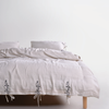 LIMASSO %100 Pamuk Stonewashed Müslin Nakışlı Nevresim Takımı - İra Natural Cream