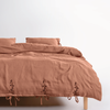 LIMASSO %100 Pamuk Stonewashed Müslin Nakışlı Nevresim Takımı - İra Commercer