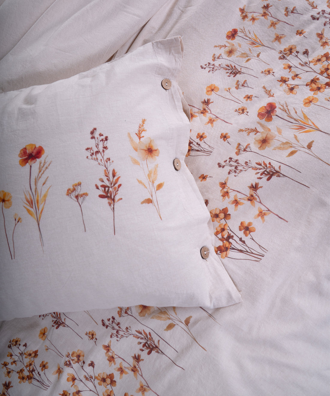 LIMASSO %100 Pamuk İpliği Boyalı Garmentwashed Minimalist Desenli Nevresim Takımı - İris