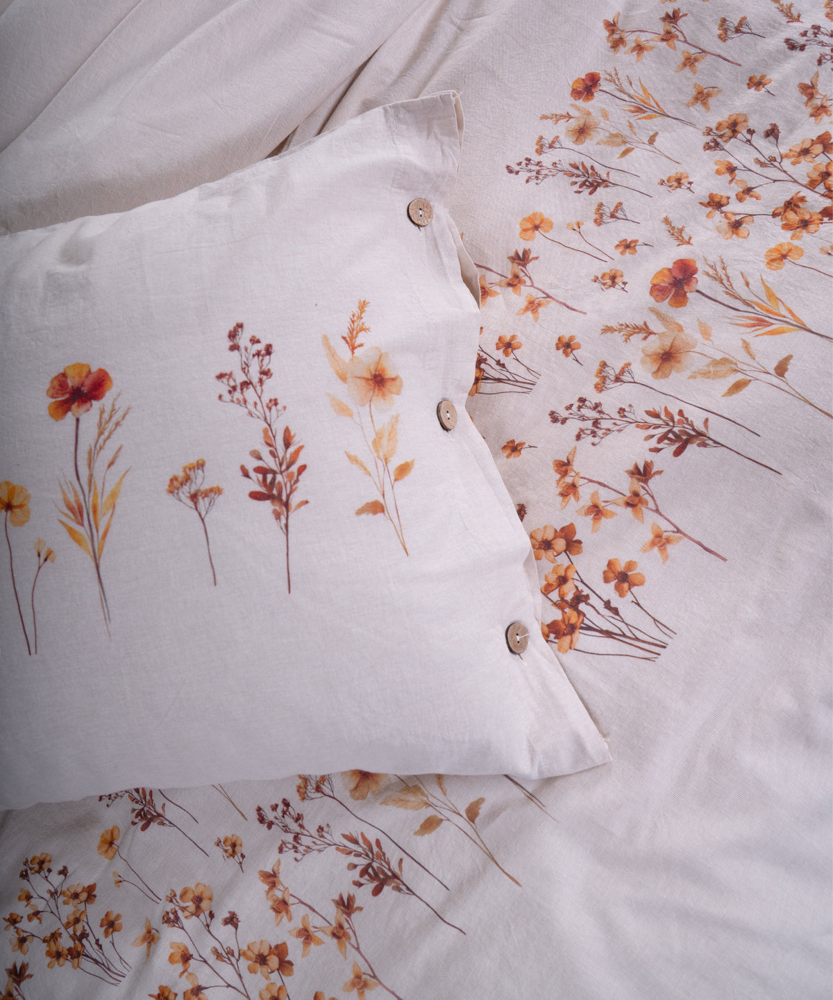 LIMASSO %100 Pamuk İpliği Boyalı Garmentwashed Minimalist Desenli Nevresim Takımı - İris