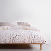 LIMASSO %100 Pamuk İpliği Boyalı Garmentwashed Minimalist Desenli Nevresim Takımı - Mocha Garden