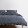 LIMASSO %100 Pamuk Stonewashed Fırfırlı Nevresim Takımı - İdelia Natural Grey