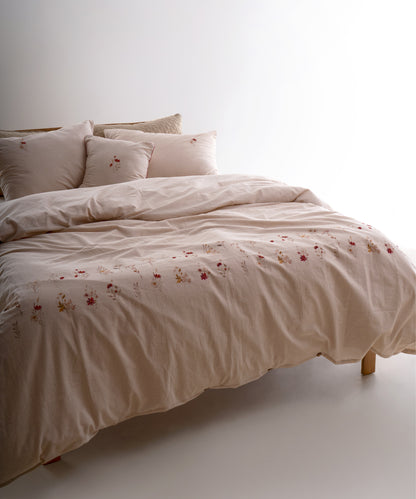 LIMASSO %100 Pamuk İpliği Boyalı Garmentwashed Minimalist Desenli Nevresim Takımı - Brise