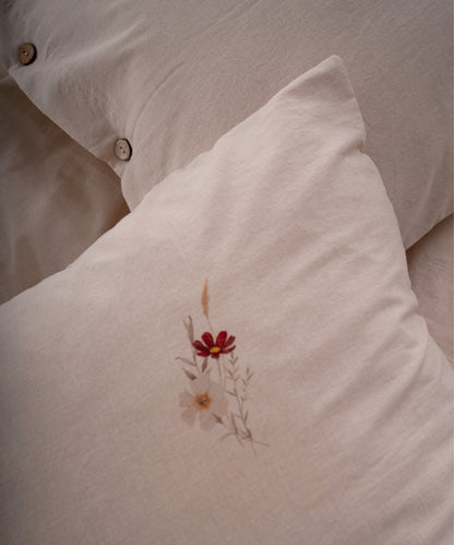 LIMASSO %100 Pamuk İpliği Boyalı Garmentwashed Minimalist Desenli Nevresim Takımı - Brise