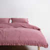 LIMASSO %100 Pamuk Stonewashed Fırfırlı Nevresim Takımı - Idelia Old Rose
