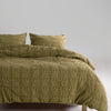 LIMASSO %100 Pamuk Stonewashed Jakarlı Kristal Desenli Nevresim Takımı - Crystal Olive