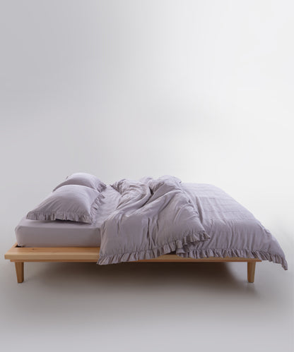 LIMASSO %100 Pamuk Stonewashed Fırfırlı Nevresim Takımı - İdelia Opal Grey