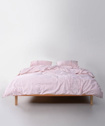 LIMASSO %100 Pamuk Stonewashed Nakışlı ve Püsküllü Nevresim Takımı - Lucyna Prisitine
