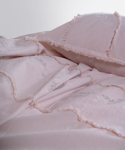 LIMASSO %100 Pamuk Stonewashed Nakışlı ve Püsküllü Nevresim Takımı - Lucyna Prisitine