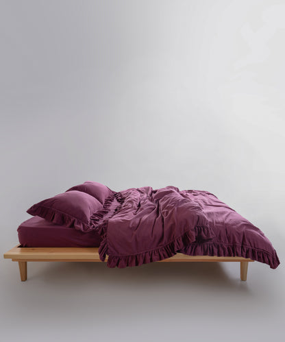 Raspberry stonewashed kumaşın her yıkamada yumuşayan vintage dokusu