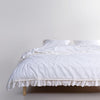 LIMASSO %100 Pamuk Stonewashed Fırfırlı ve Güpürlü Nevresim Takımı - Francheska White