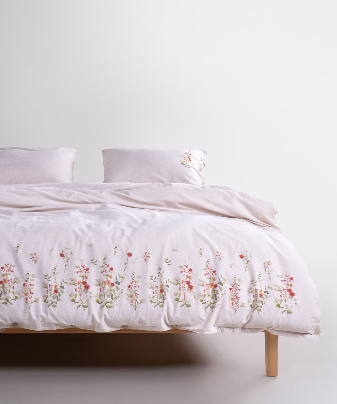LIMASSO %100 Pamuk İpliği Boyalı Garmentwashed Minimalist Desenli Nevresim Takımı - Turnesoul