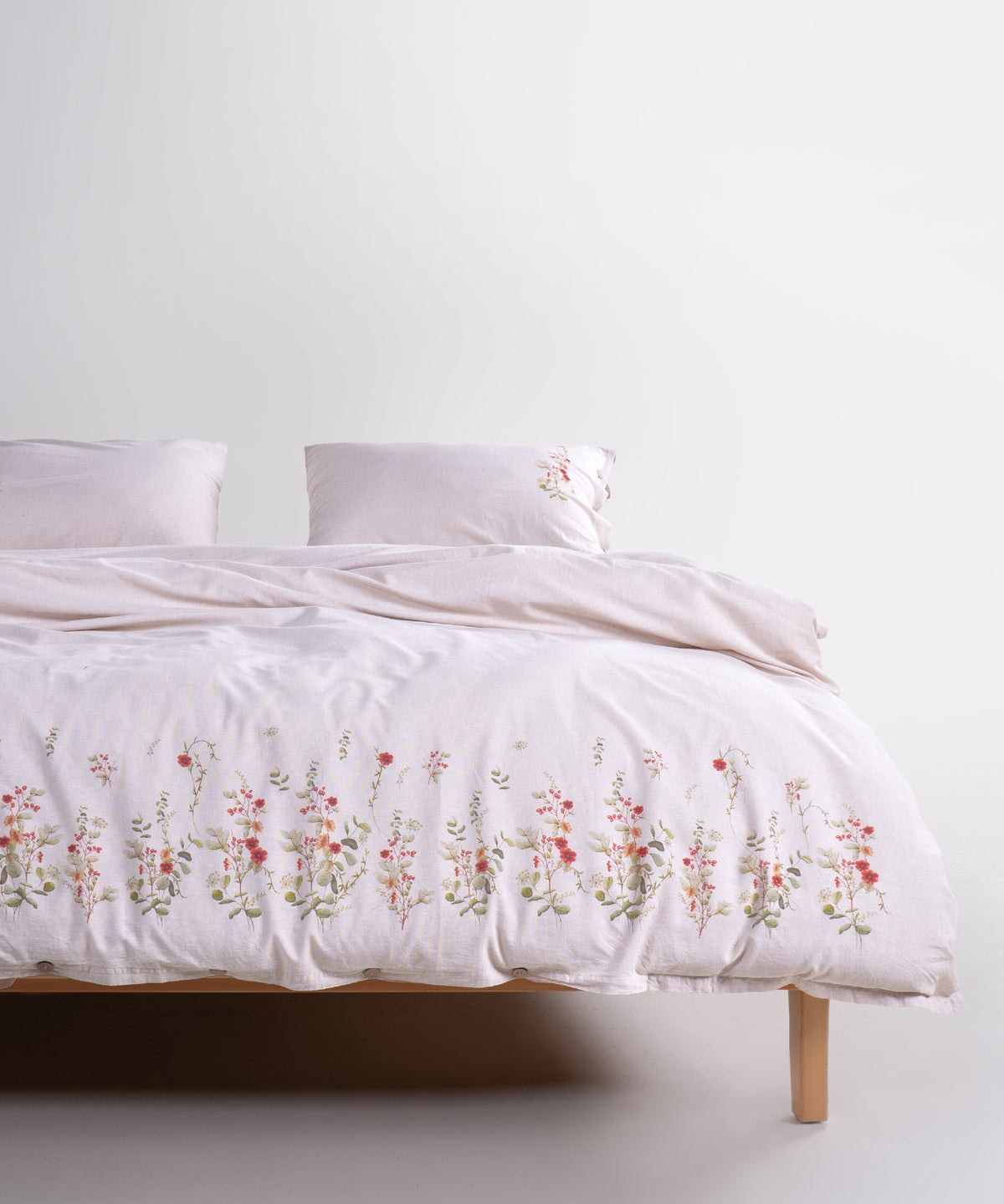 LIMASSO %100 Pamuk İpliği Boyalı Garmentwashed Minimalist Desenli Nevresim Takımı - Turnesoul